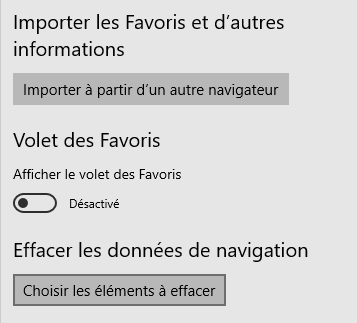 Effacer les données de navigation