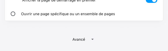 Paramètres avancés