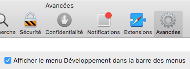 Menu - Ouvrir les préférences